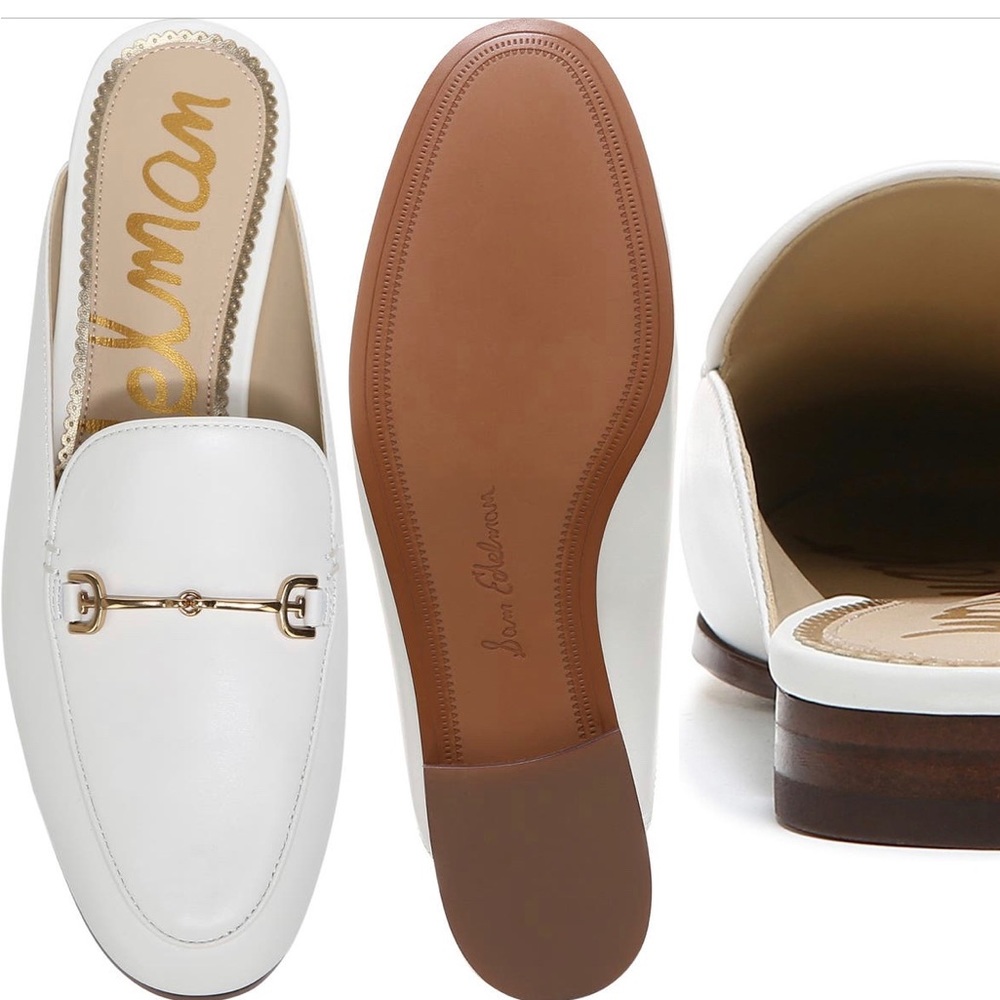 Sam Edelman Linnie Mule • Bright White Leather • 8M